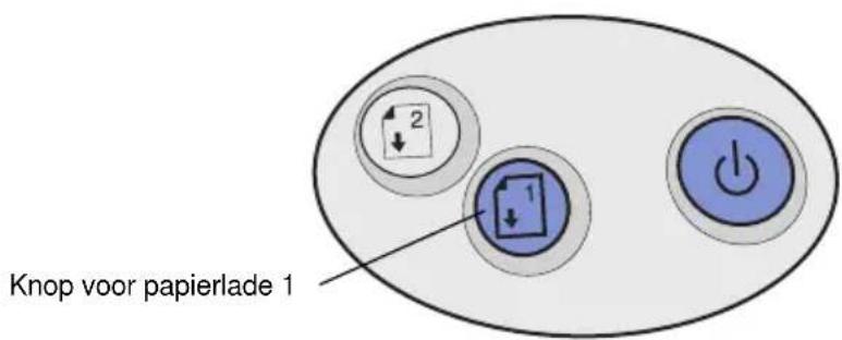 Knop voor papierlade 1