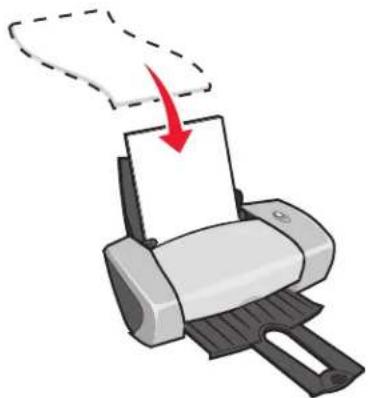 LEXMARK Z601 - Stap 1: Plaats het papier met aangepast formaat in de printer - 1