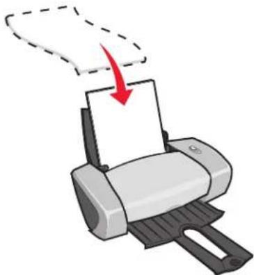 LEXMARK Z601 - Stap 1: Plaats het premiumpapier of coated papier in de printer - 1