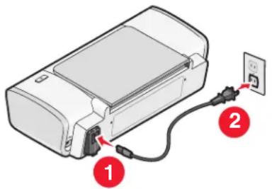 LEXMARK Z2380 - MAAK HET NETSNOER LOS EN SLUIT HET SNOER OPNIEUW AAN - 1