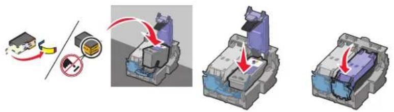 LEXMARK Z2380 - Inktcartridges installeren - 3