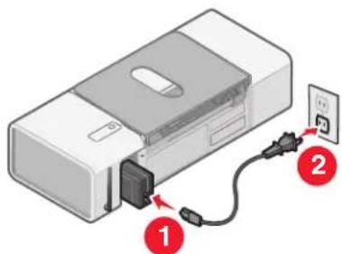 LEXMARK Z1410 - Het aan/uit-lampje brandt niet - 1