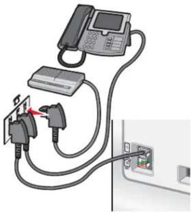 LEXMARK X9300 - Rechtstreeks aansluiten op een wandaansluiting voor telefoons in Duitsland - 4