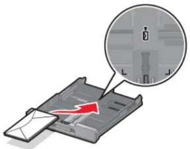LEXMARK X9300 - Enveloppen of fotopapier van het formaat 10 x 15 cm (4 x 6 inch) in lade 1 plaatsen - 8