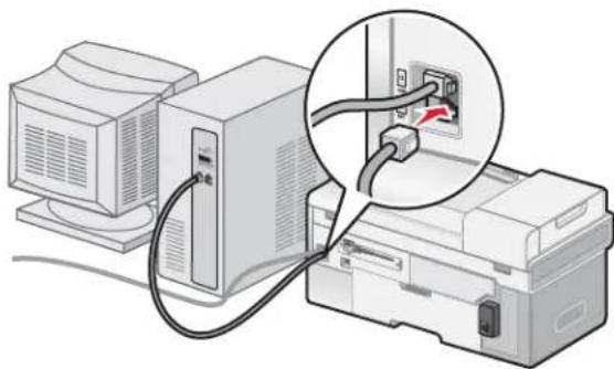 LEXMARK X9300 - Aansluiten op een computer met een modem - 4