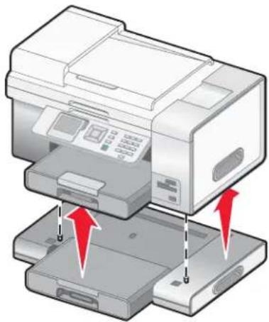 LEXMARK X9300 - Printer verwijderen van de basiseenheid van lade 2 - 1