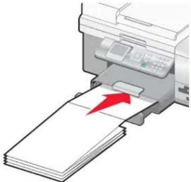 LEXMARK X9300 - Enveloppen of fotopapier van het formaat 10 x 15 cm (4 x 6 inch) in lade 1 plaatsen - 10