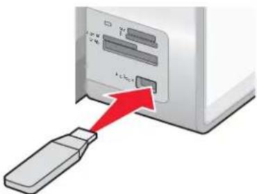 LEXMARK X9300 - Flashstation in de printer plaatsen - 1