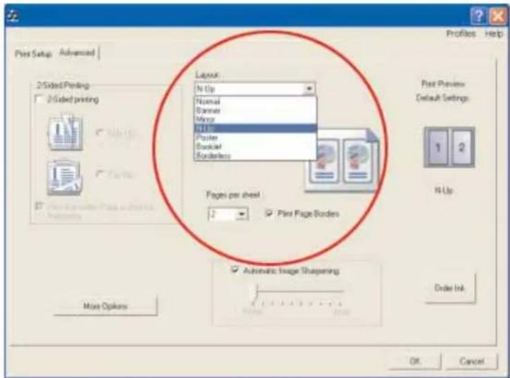 LEXMARK X9300 - Meerdere pagina's afdrukken op één vel - 1