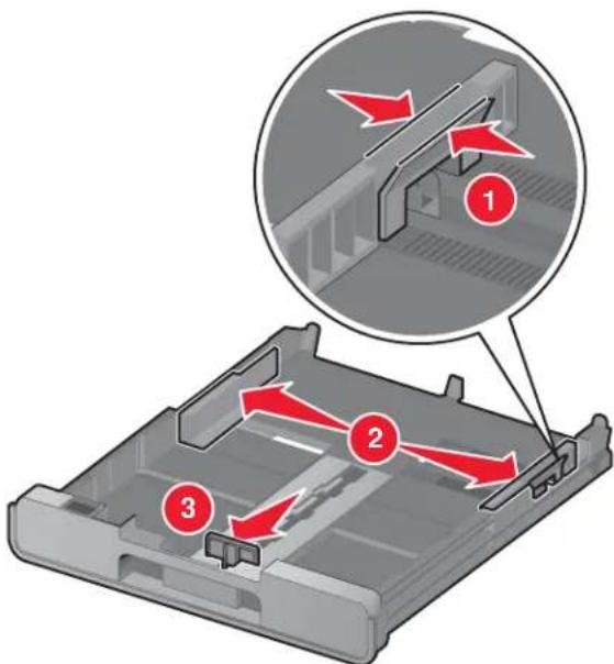 LEXMARK X9300 - Papier in lade 1 plaatsen - 2