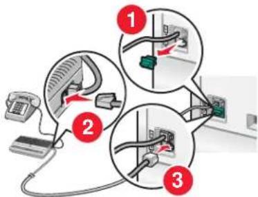 LEXMARK X9300 - Aansluiten op een antwoordapparaat - 4