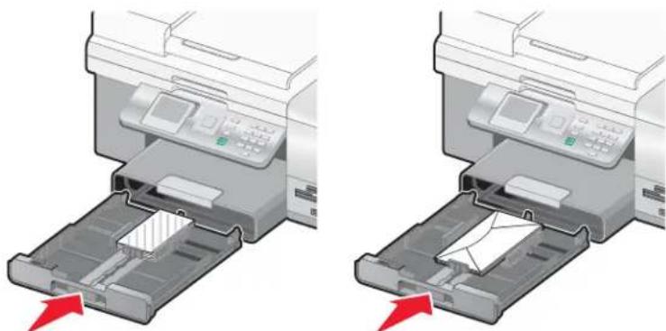 LEXMARK X9300 - Enveloppen of fotopapier van het formaat 10 x 15 cm (4 x 6 inch) in lade 1 plaatsen - 6