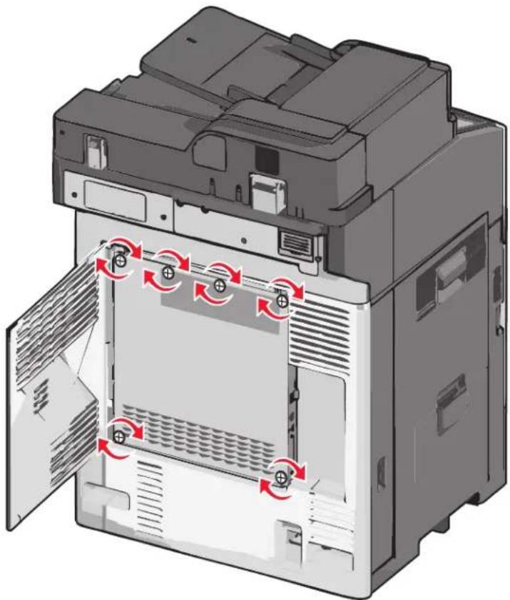 LEXMARK X790 - Toegang tot de systeemkaart - 6