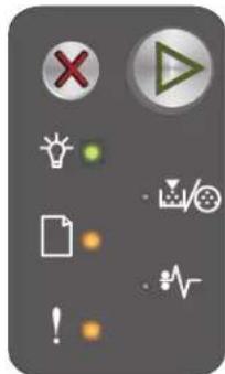 LEXMARK X7300 - Combinaties van lampjes voor secundaire foutcodes - 2