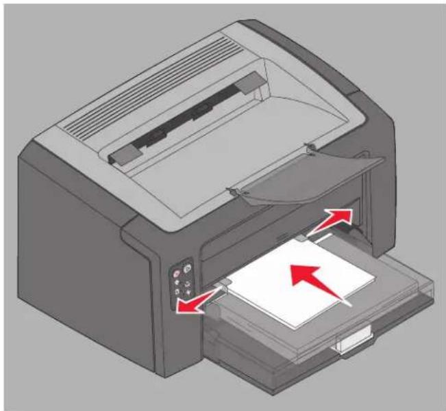 LEXMARK X7300 - Afdrukmateriaal in de voorkeursinvoer plaatsen - 1