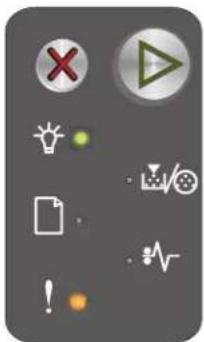 LEXMARK X7300 - Combinaties van lampjes voor secundaire foutcodes - 1