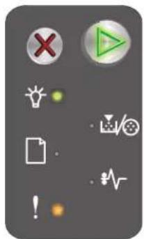 LEXMARK X7300 - Combinaties van lampjes voor secundaire foutcodes - 2