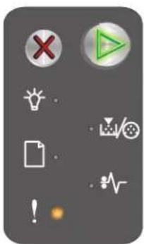 LEXMARK X7300 - Combinaties van lampjes voor secundaire foutcodes - 1