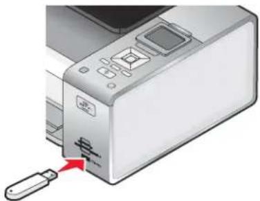 LEXMARK X4800 - Flashstation in de printer plaatsen - 1