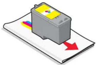 LEXMARK X4800 - Spuitopeningen en contactpunten van de inktcartridge schoonvegen - 1