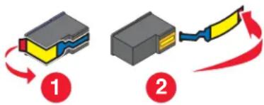 LEXMARK X4800 - Controleer de cartridges - 1