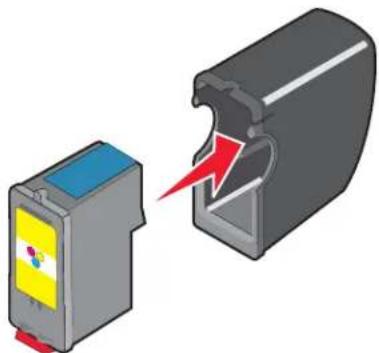 LEXMARK X4800 - Spuitopeningen en contactpunten van de inktcartridge schoonvegen - 3
