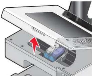 LEXMARK X4800 - Gebruikte inktcartridge verwijderen - 1