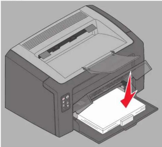 LEXMARK X2400 - Afdrukmateriaal in lade 1 plaatsen - 7