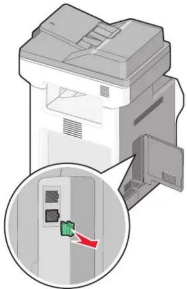 LEXMARK X734 - De printer en een telefoon of antwoordapparaat aansluiten op dezelfde telefoonlijn - 2