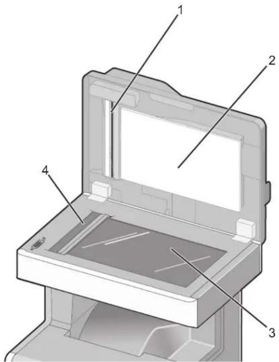 LEXMARK X734 - De glasplaat reinigen - 1