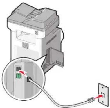 LEXMARK X734 - Aansluiten op een computer met een modem - 1
