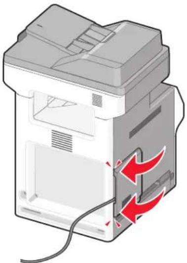 LEXMARK X734 - Kabels aansluiten - 3