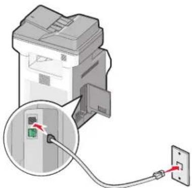 LEXMARK X734 - Aansluiten op een analoge telefoonlijn - 1