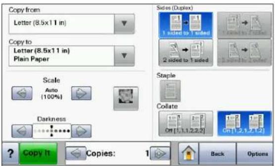 LEXMARK X734 - Voorbeeld van aanraakscherm - 1