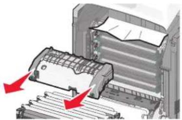 LEXMARK X734 - Papier vast achter het verhittingsstation - 3