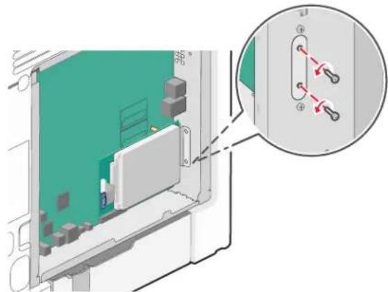 LEXMARK X734 - Een Internal Solutions Port installeren - 4