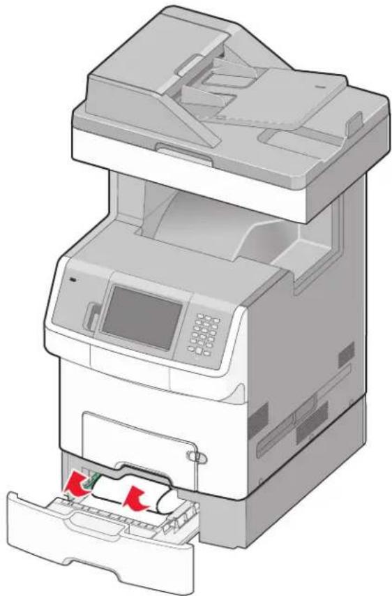 LEXMARK X734 - Papier vast in een van de optionele laden - 1