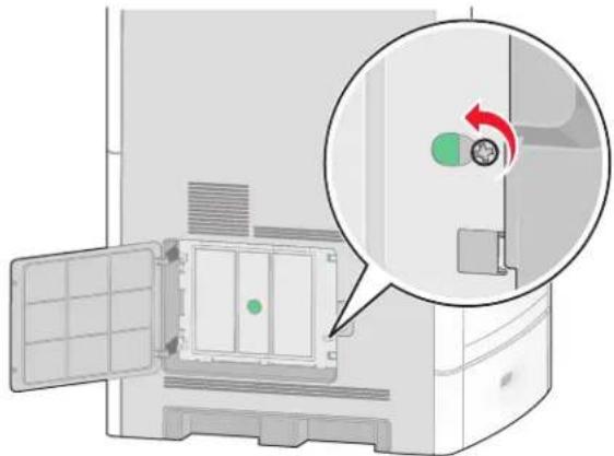 LEXMARK X652 - Klep van systeemkaart openen voor installatie van interne opties - 3