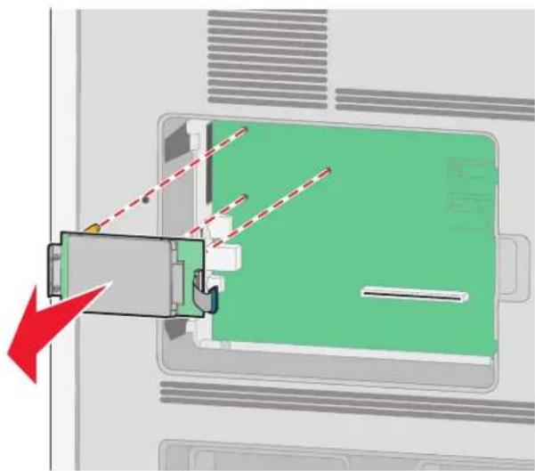 LEXMARK X652 - Een flashgeheugenkaart of firmwarekaart installeren - 11