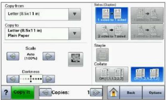 LEXMARK X652 - Voorbeeld van aanraakscherm - 1