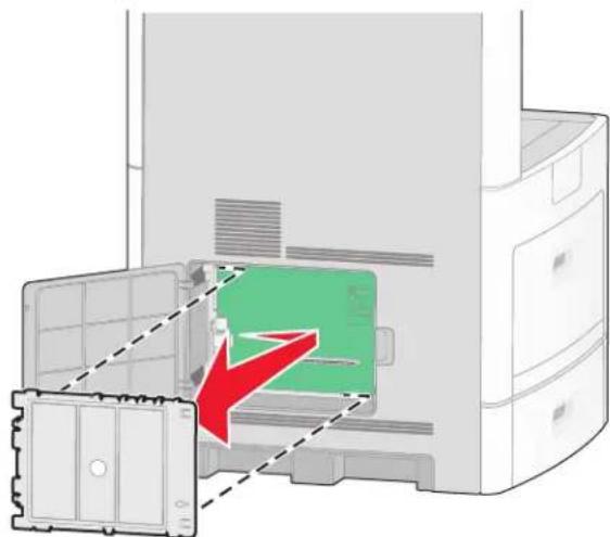 LEXMARK X652 - Klep van systeemkaart openen voor installatie van interne opties - 4