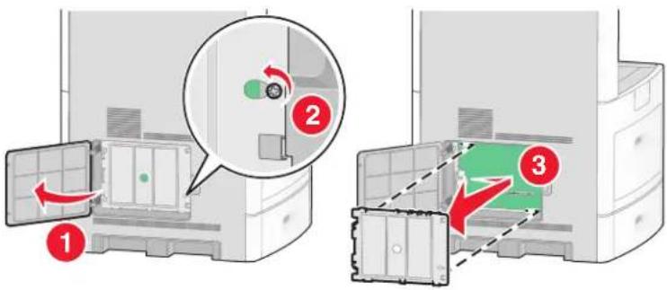 LEXMARK X652 - Een flashgeheugenkaart of firmwarekaart installeren - 7