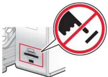 LEXMARK X6500 - Flashstation in de printer plaatsen - 2