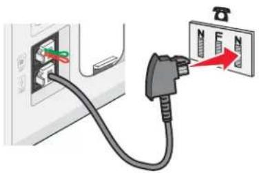 LEXMARK X6500 - Rechtstreeks aansluiten op een wandaansluiting voor telefoons in Duitsland - 2