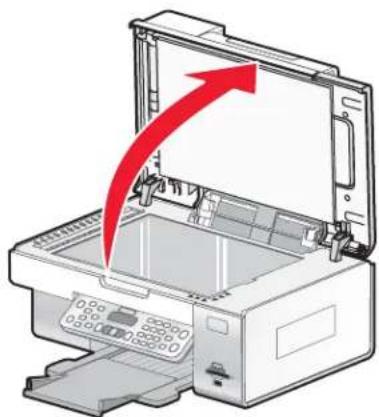LEXMARK X6500 - Originele documenten op de glasplaat plaatsen - 1