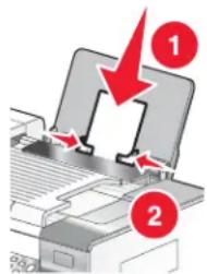 LEXMARK X6500 - Wenskaarten, indexkaarten, fotokaarten en briefkaarten in de printer plaatsen - 1