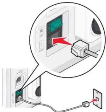 LEXMARK X6500 - Aansluiten op een telefoon - 1
