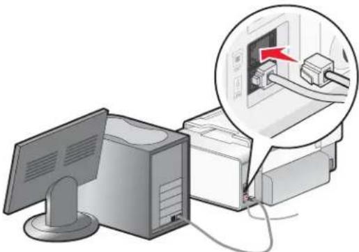 LEXMARK X6500 - Aansluiten op een computer met een modem - 3