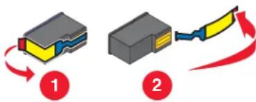 LEXMARK X6500 - Controleer de cartridges - 1