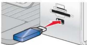LEXMARK X6500 - Flashstation in de printer plaatsen - 1